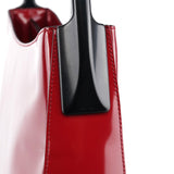 Prada 1998 Schultertasche mit Kunststoffhenkel aus Spazzolato-Leder in Bordeaux