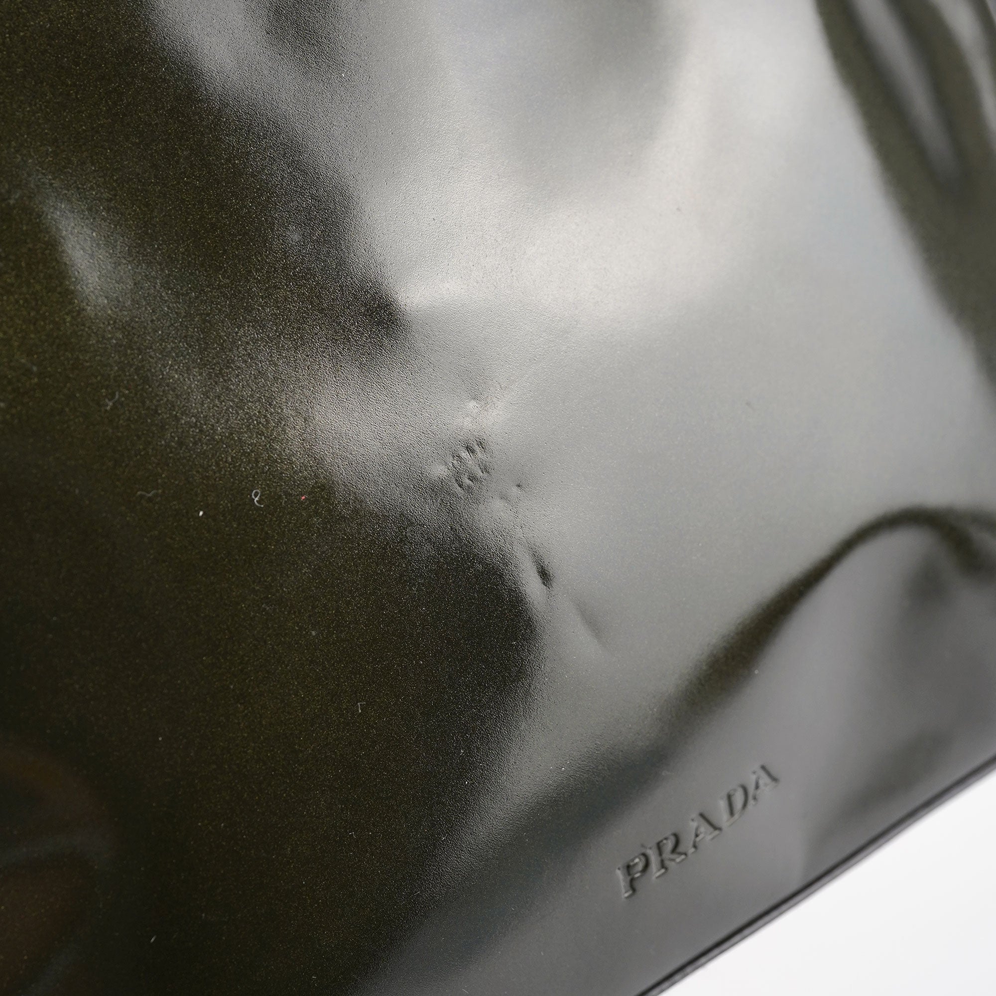 Prada 1998 Dark Green Spazzolato Asim Shoulder Bag