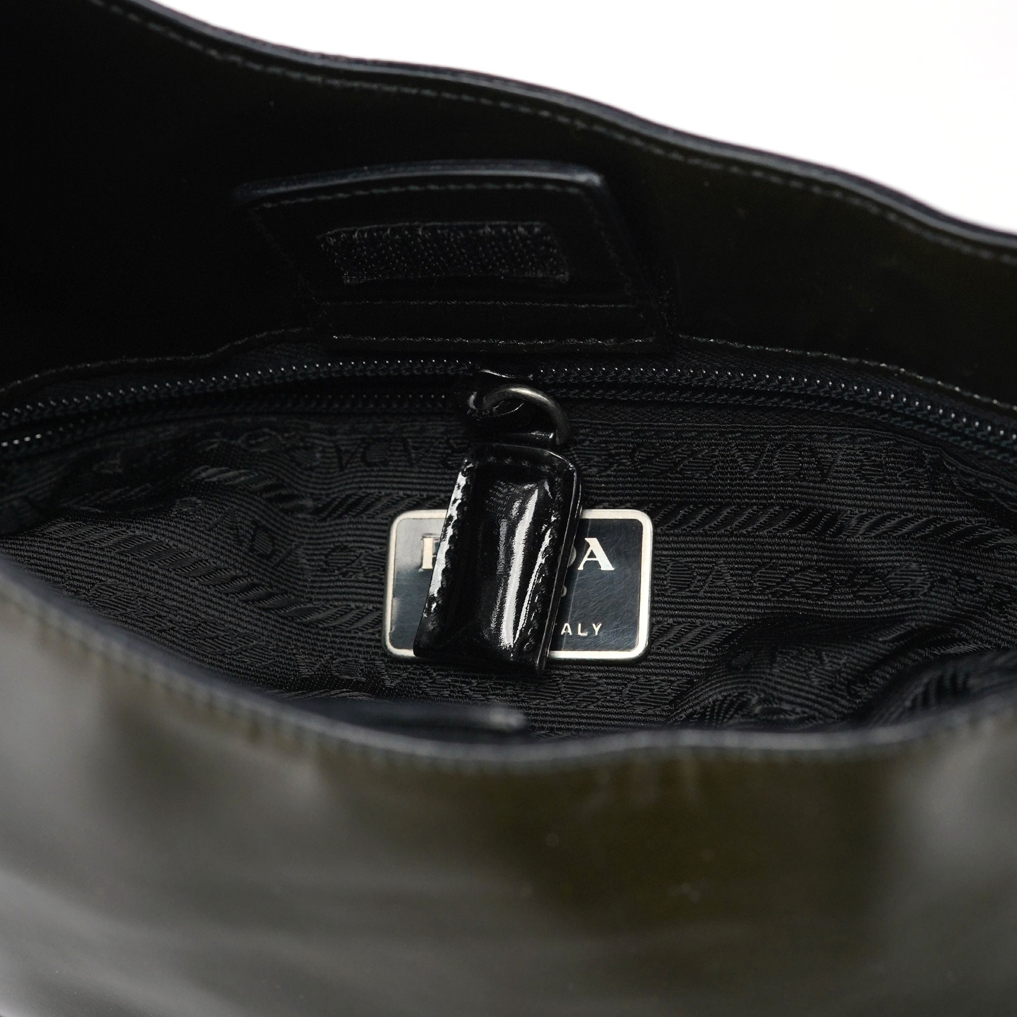 Prada 1998 Dark Green Spazzolato Asim Shoulder Bag