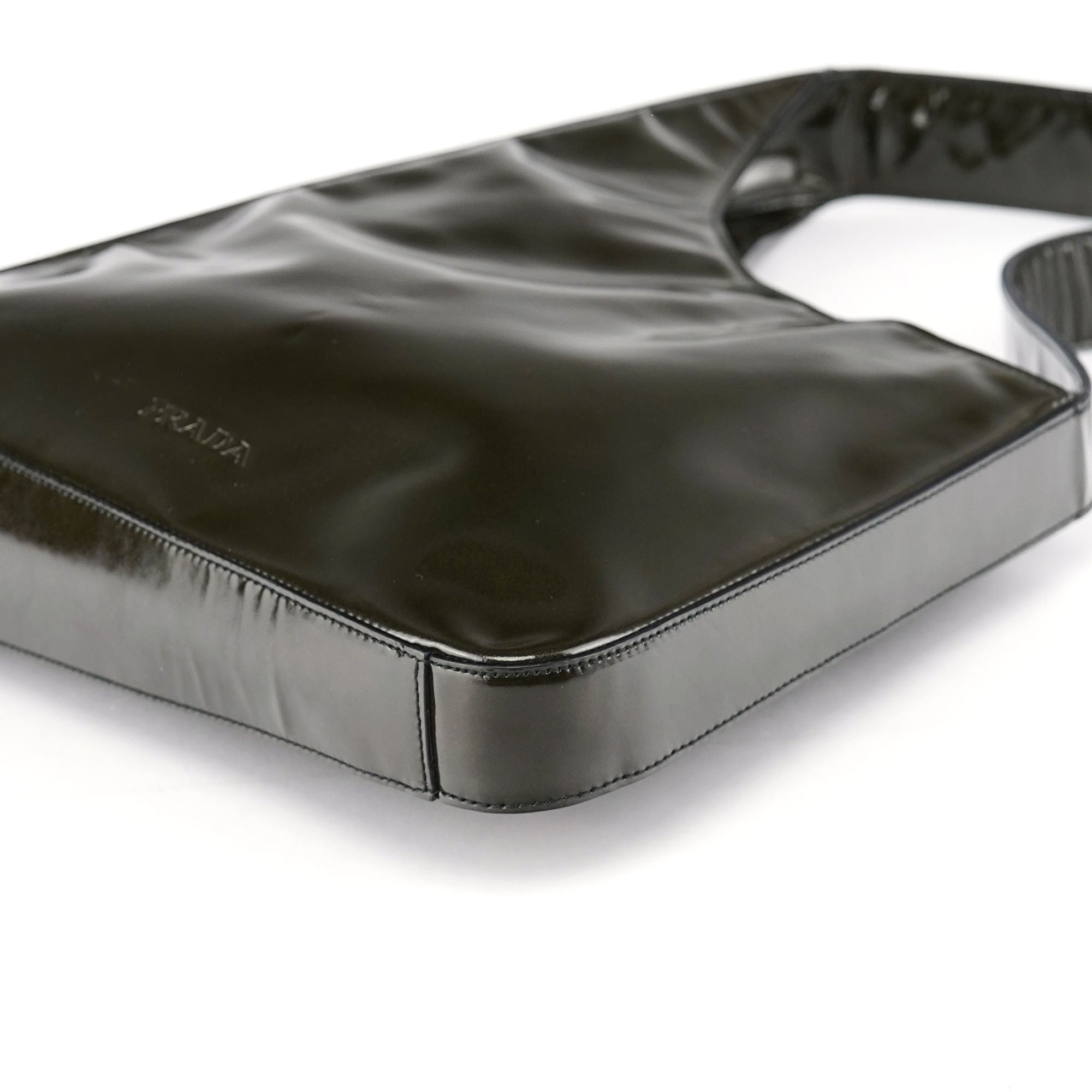 Prada 1998 Dark Green Spazzolato Asim Shoulder Bag