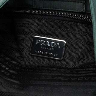 Prada 1998 Green Nylon Geometric Bag