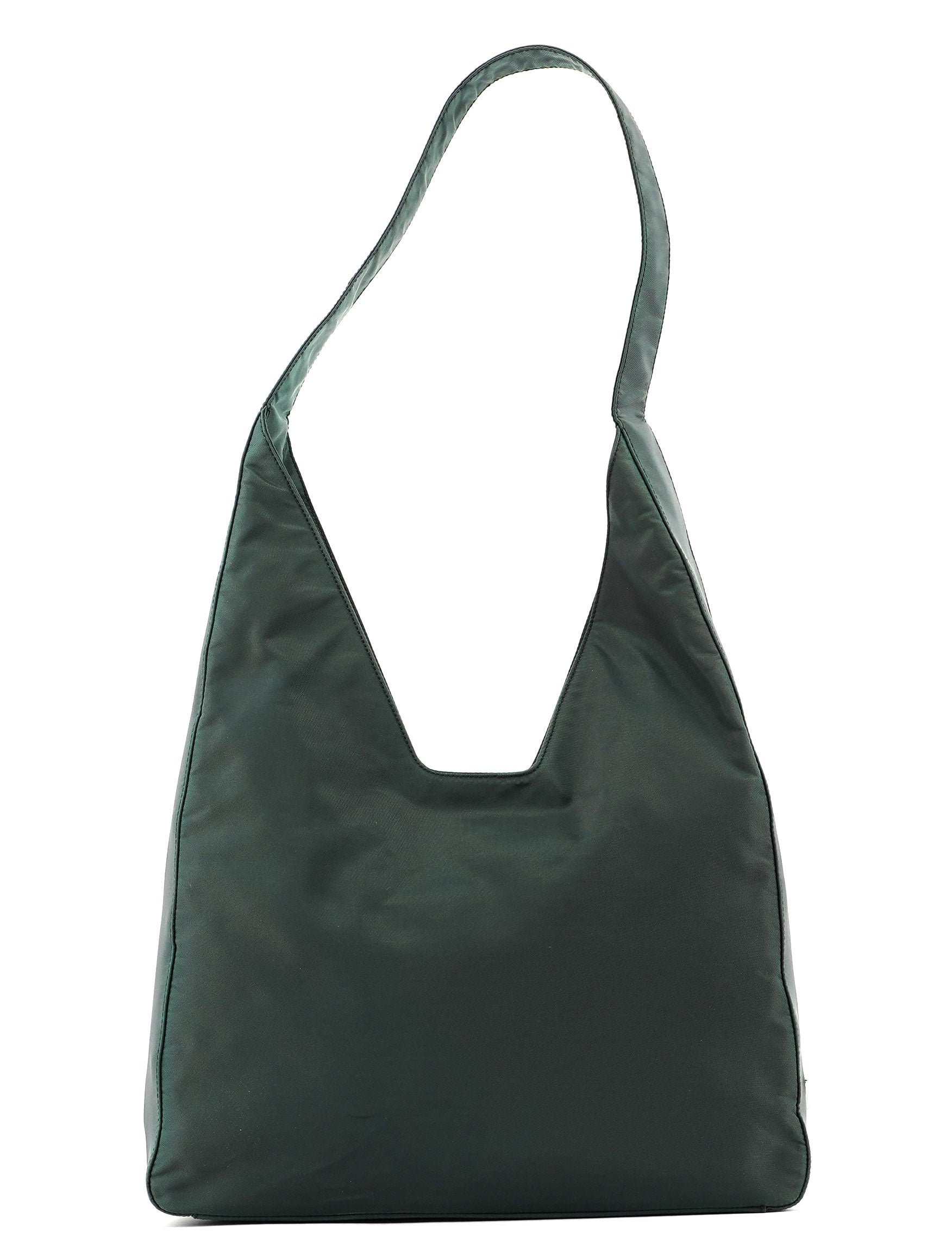 Prada 1998 Green Nylon Geometric Bag