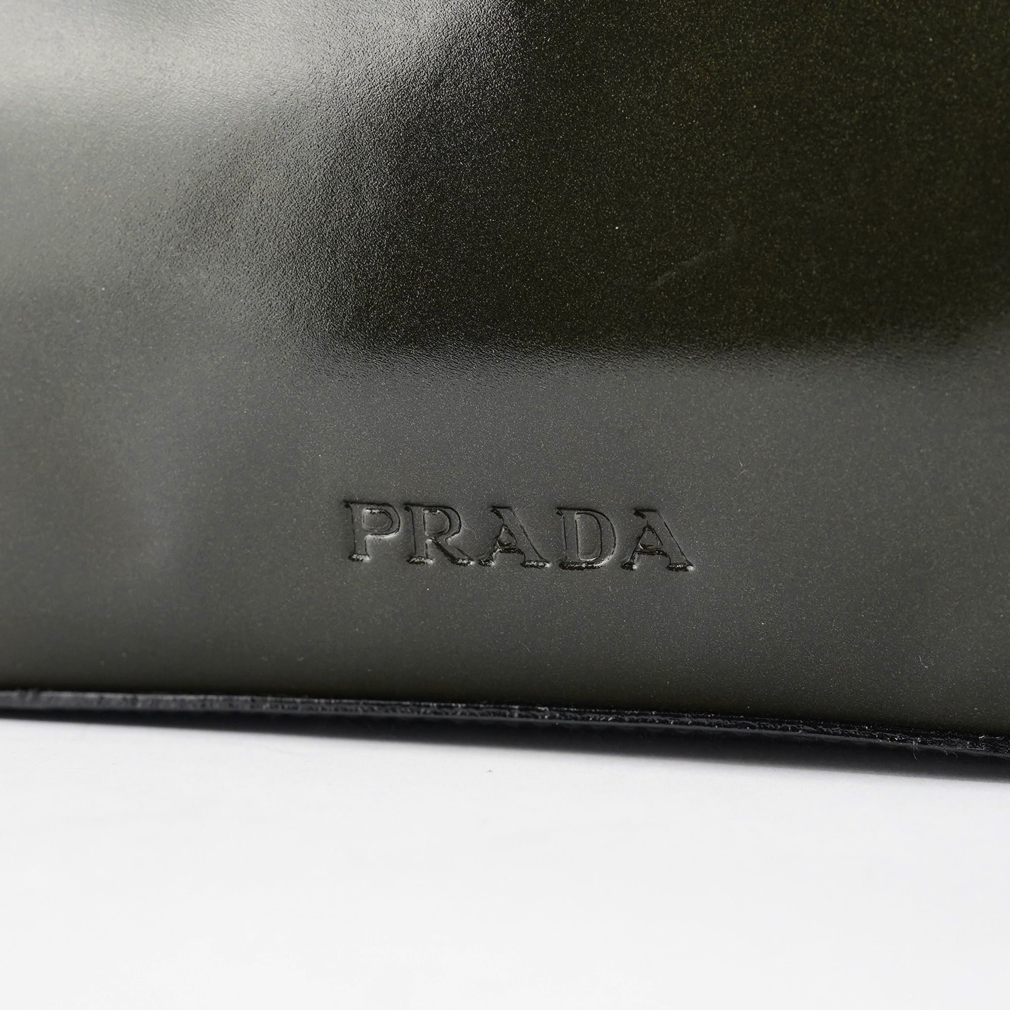 Prada 1998 Green Patent Leather Asim Shoulder Bag