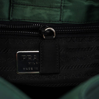 Prada 1998 Green Tessuto Asymmetric Bag