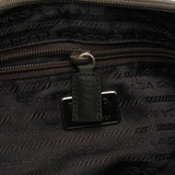 Prada 1998 Green Tessuto Cocco Metal Shoulder Bag