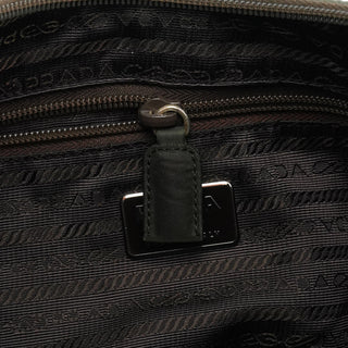 Prada 1998 Green Tessuto Cocco Metal Shoulder Bag