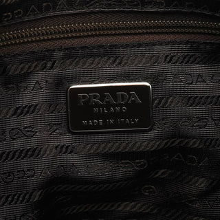 Prada 1998 Green Tessuto Cocco Metal Shoulder Bag