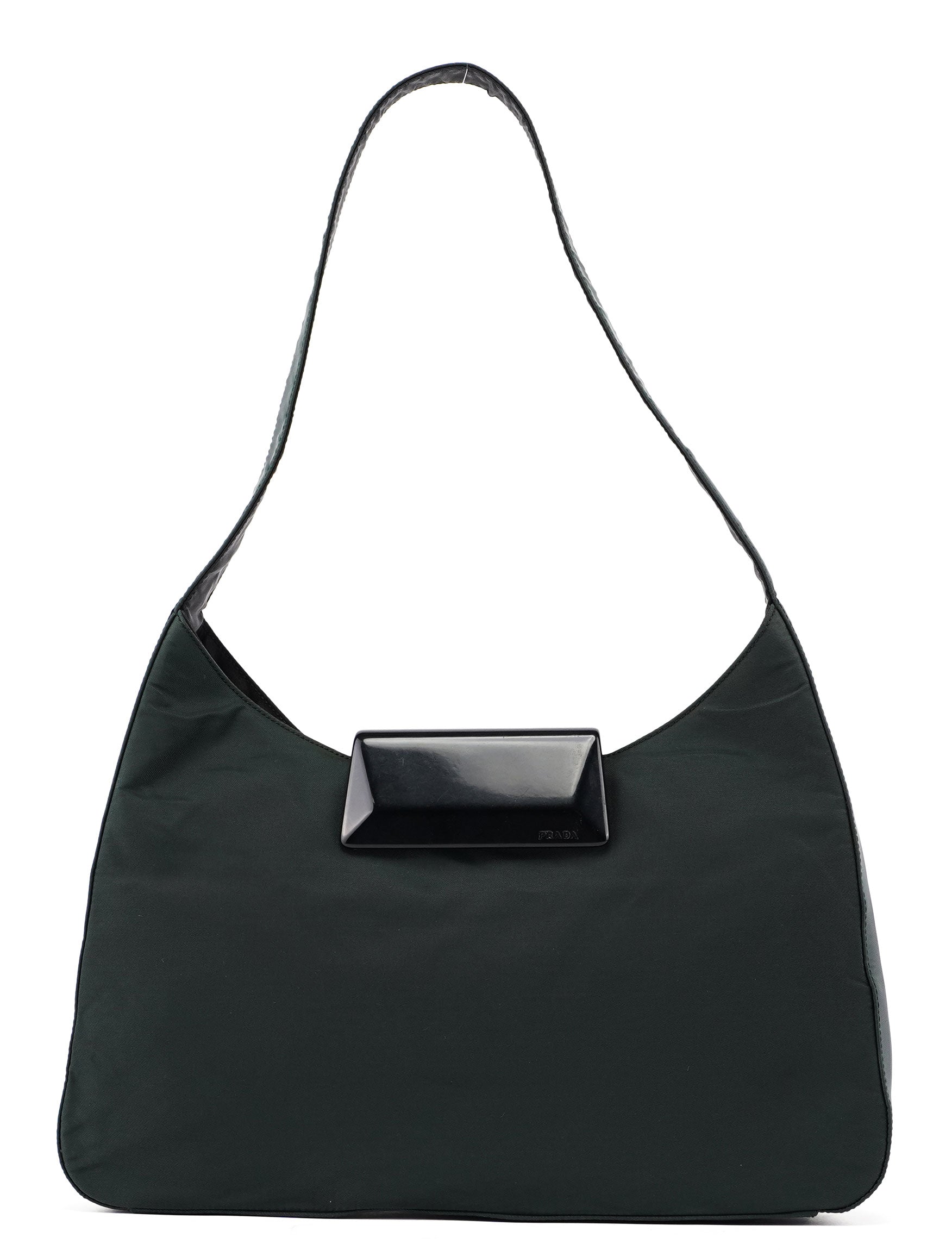 prada 1998 Green Tessuto Lux Shoulder Bag