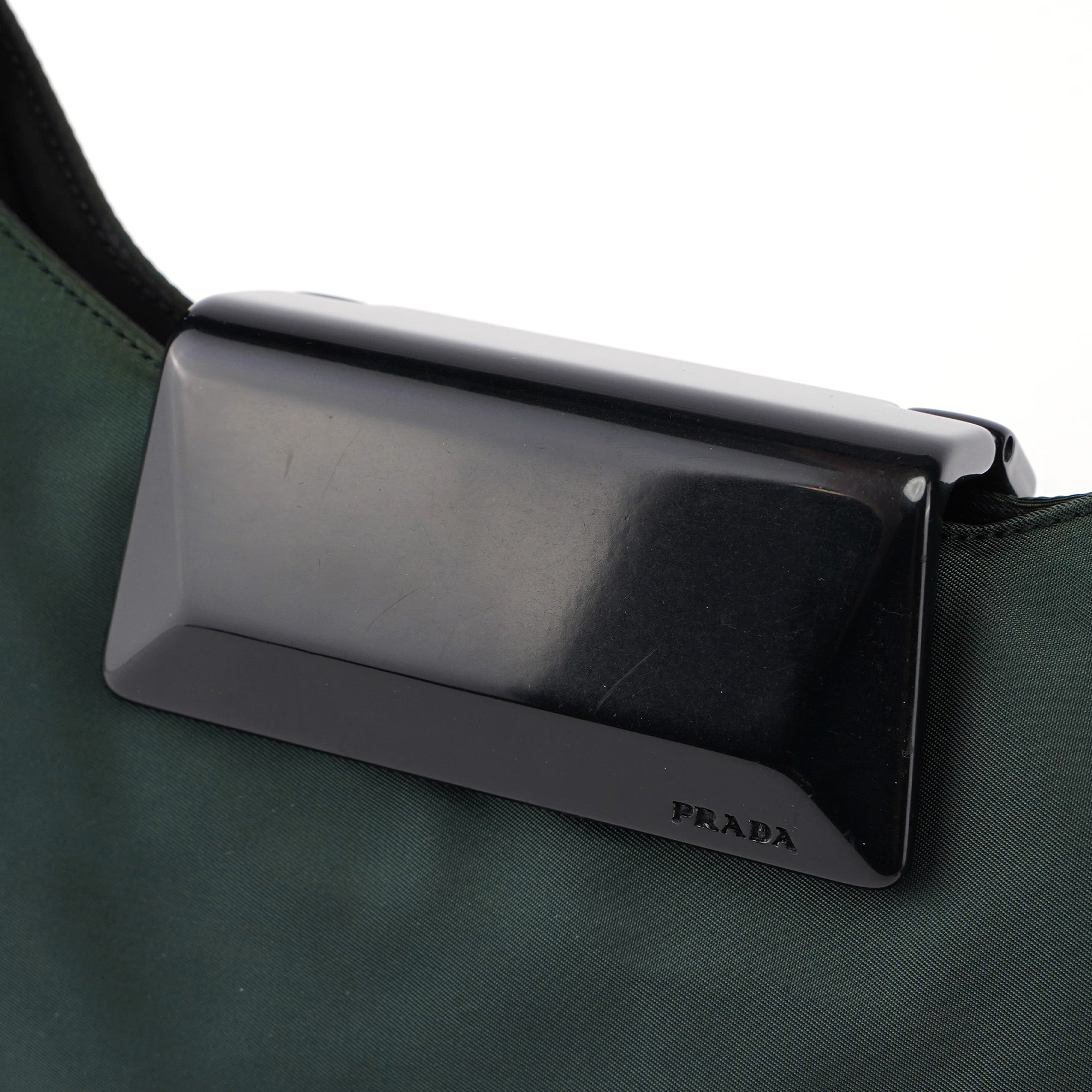 prada 1998 Green Tessuto Lux Shoulder Bag