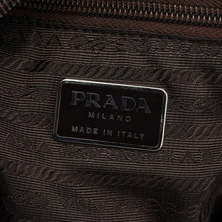 Prada 1998 Green Tessuto Metal Shoulder Bag