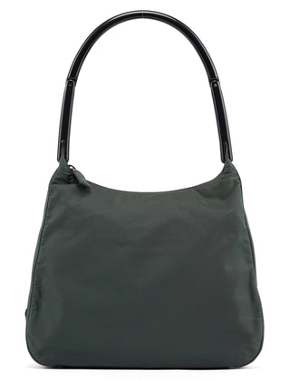 Prada 1998 Green Tessuto Plastic Shoulder Bag