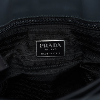 Prada 1998 Grey Vitello Metallo Shoulder Bag