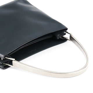 Prada 1998 Grey Vitello Metallo Shoulder Bag