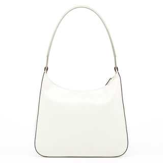 Gucci 1998 Vitello Metallo White Calfskin Shoulder Bag