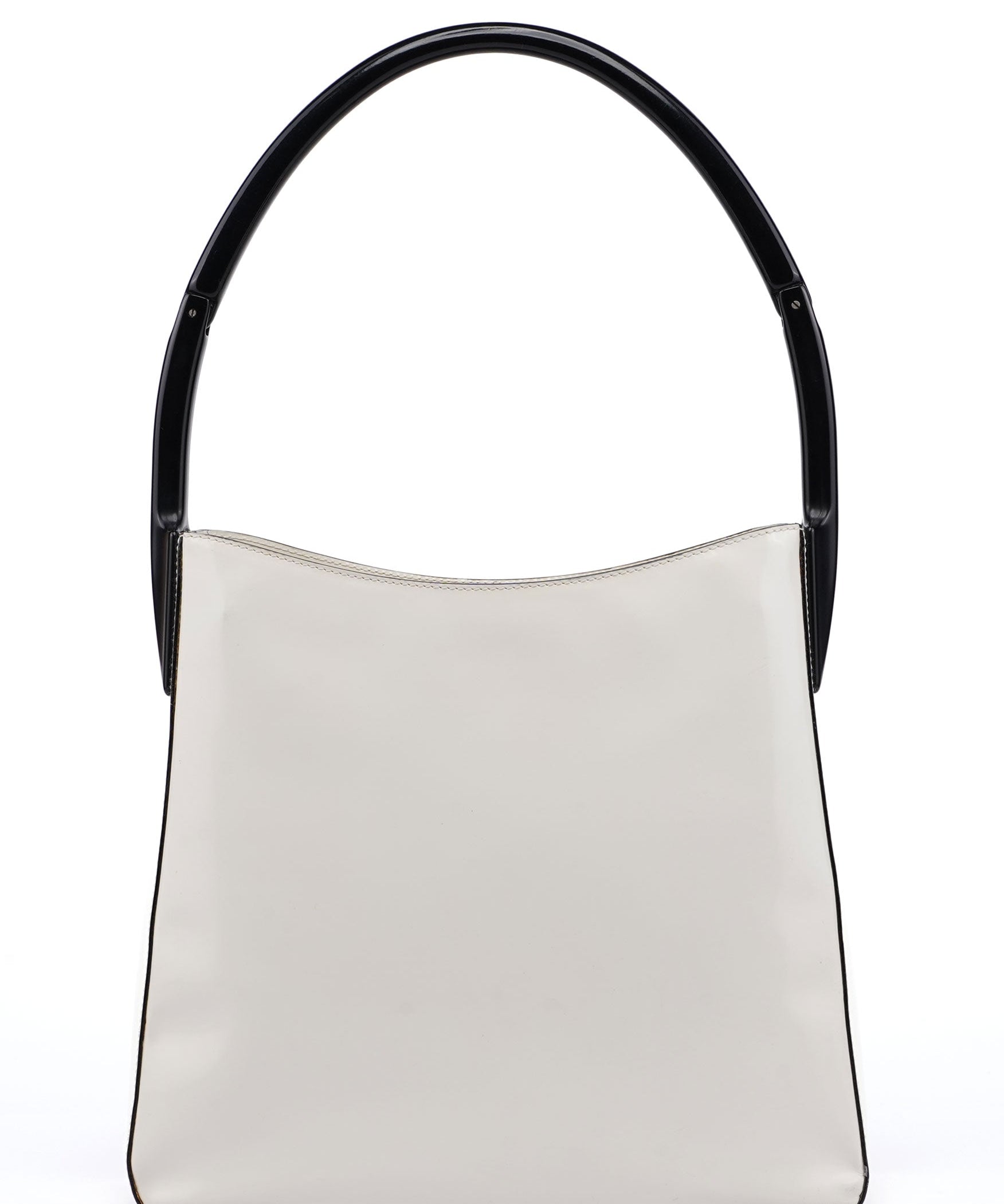 Prada 1998 White Spazzolato Sport Plastic Shoulder Bag