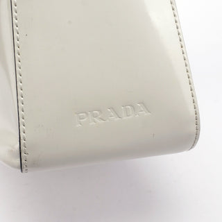 Prada 1998 White Spazzolato Sport Plastic Shoulder Bag