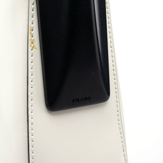 Prada 1998 White Spazzolato Sport Plastic Shoulder Bag