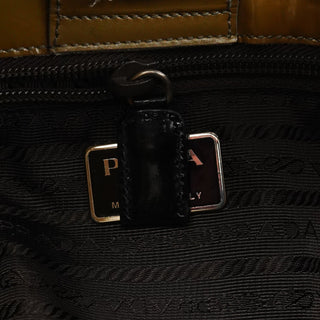 Prada 1998 Yellow Patent Leather Asim Shoulder Bag