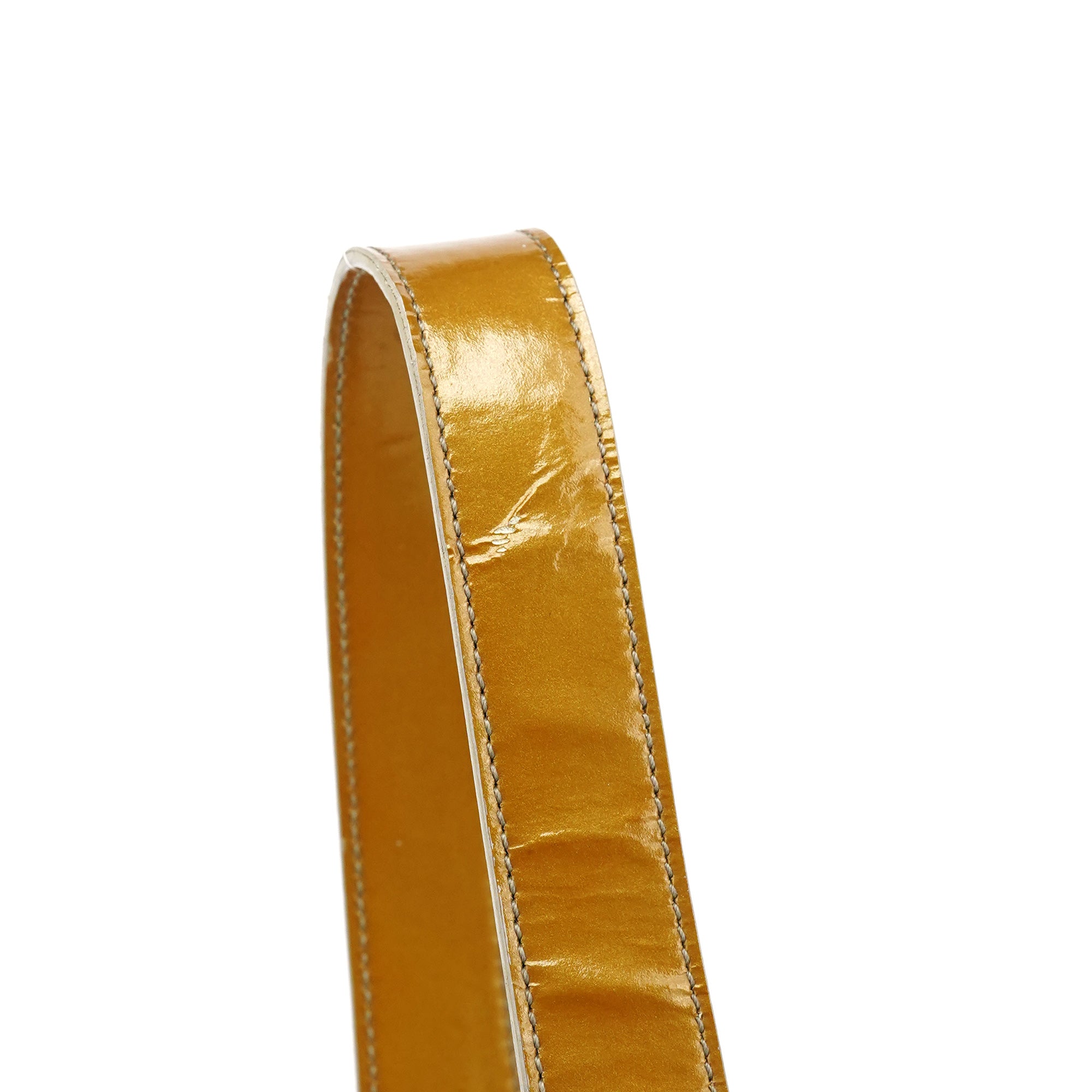 Prada 1998 Yellow Patent Leather Asim Shoulder Bag