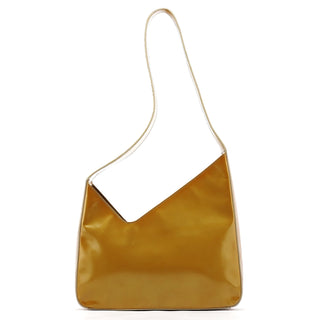 Prada 1998 Yellow Patent Leather Asim Shoulder Bag