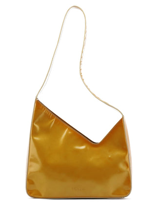 Prada 1998 Yellow Patent Leather Asim Shoulder Bag