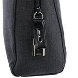 Prada 1999 Anthracite Canvas Keylock Tote Bag