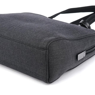 Prada 1999 Anthracite Canvas Keylock Tote Bag