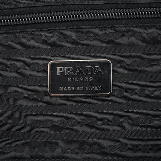 Prada 1999 Anthracite Canvas Keylock Tote Bag
