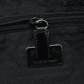 Prada 1999 Anthracite Canvas Keylock Tote Bag