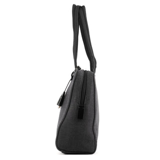 Prada 1999 Anthracite Canvas Keylock Tote Bag