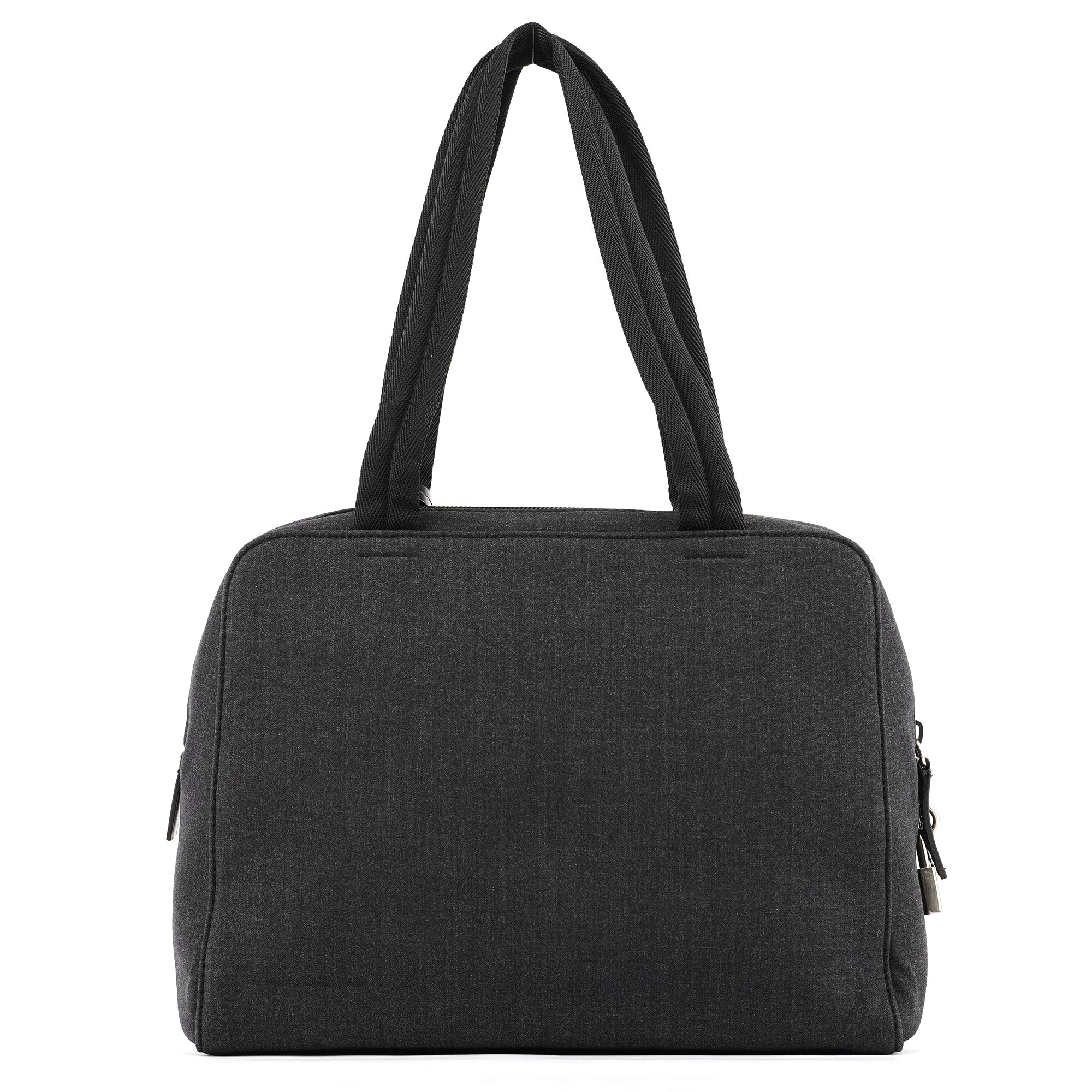Prada 1999 Anthracite Canvas Keylock Tote Bag