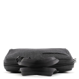 Prada 1999 Anthracite Canvas Keylock Tote Bag