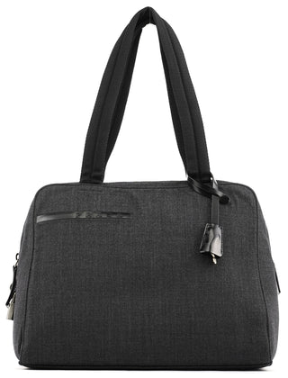 Prada 1999 Anthracite Canvas Keylock Tote Bag