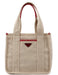 Prada 1999 Beige Red Canapa Sport Tote