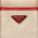 Prada 1999 Beige Red Canapa Sport Tote