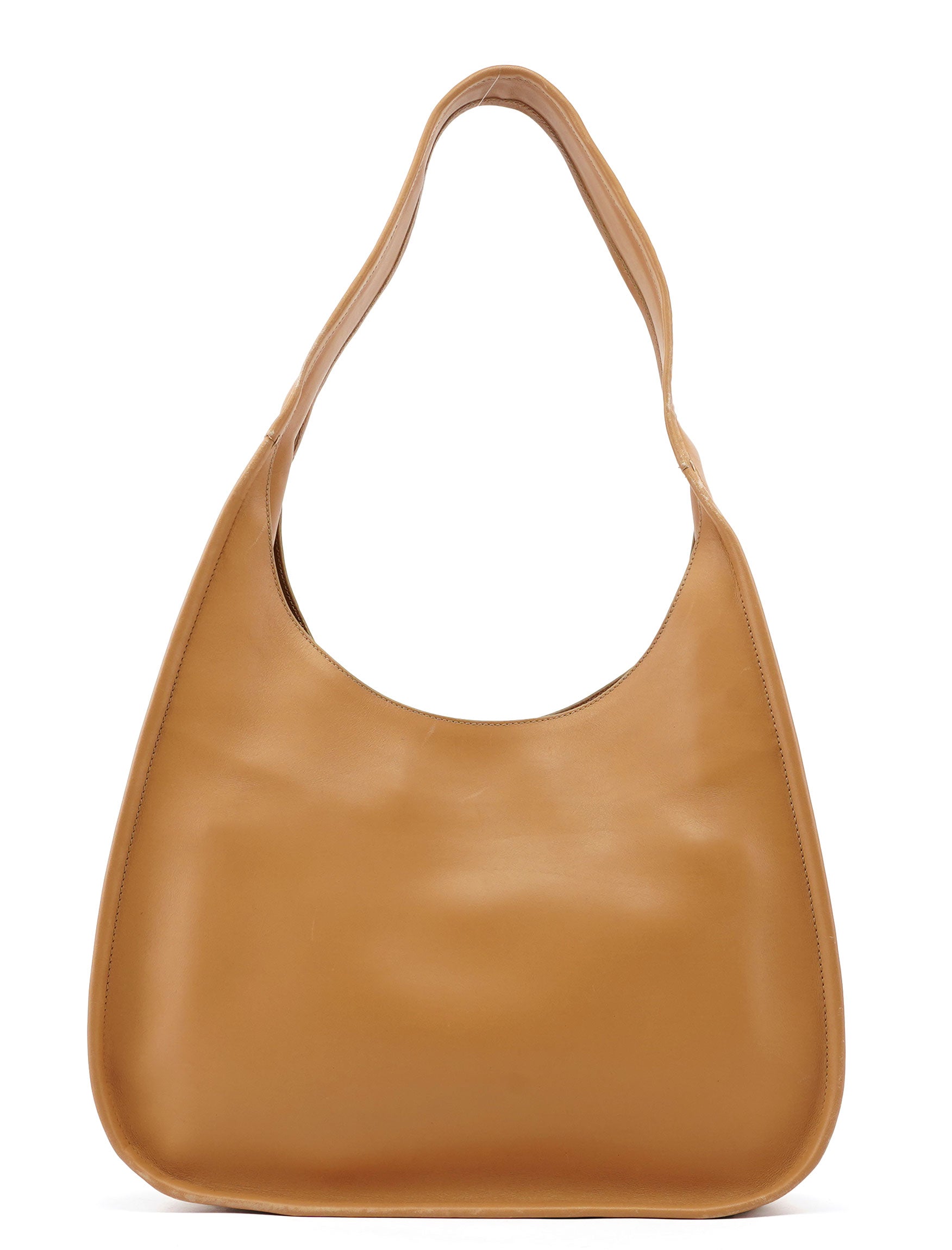 Prada 1999 Beige Vitello Basic Hobo Shoulder Bag