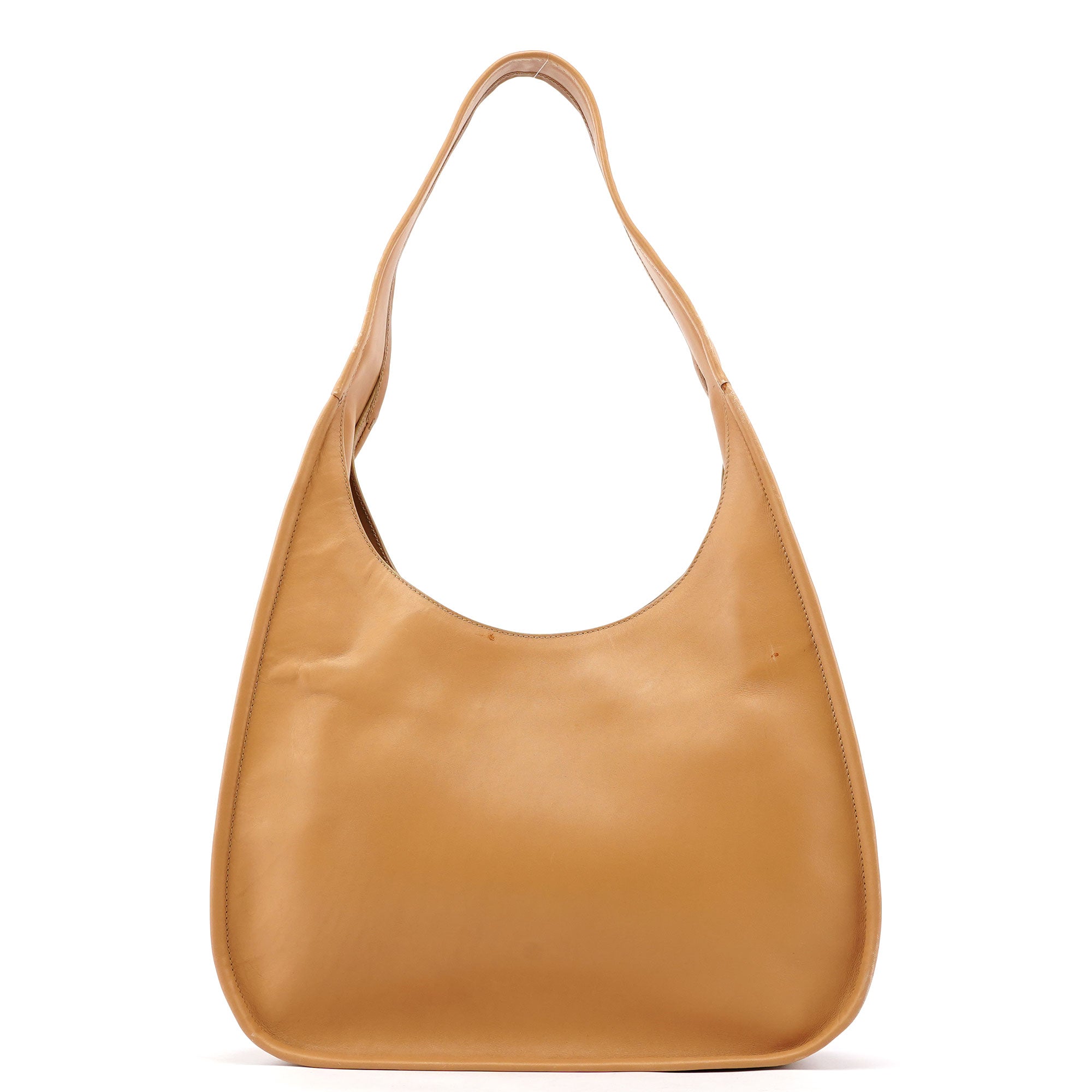 Prada 1999 Beige Vitello Basic Hobo Shoulder Bag