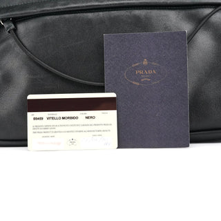 Prada 1999 Black Calfskin Crossbody Messenger Bag
