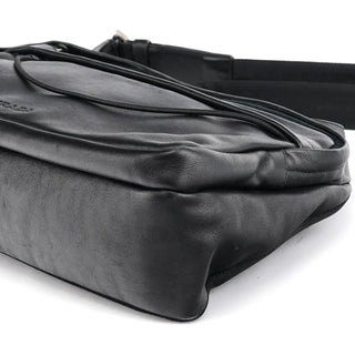 Prada 1999 Black Calfskin Crossbody Messenger Bag