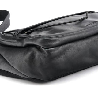 Prada 1999 Black Calfskin Crossbody Messenger Bag