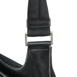 Prada 1999 Black Calfskin Crossbody Messenger Bag