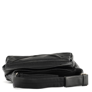 Prada 1999 Black Calfskin Crossbody Messenger Bag