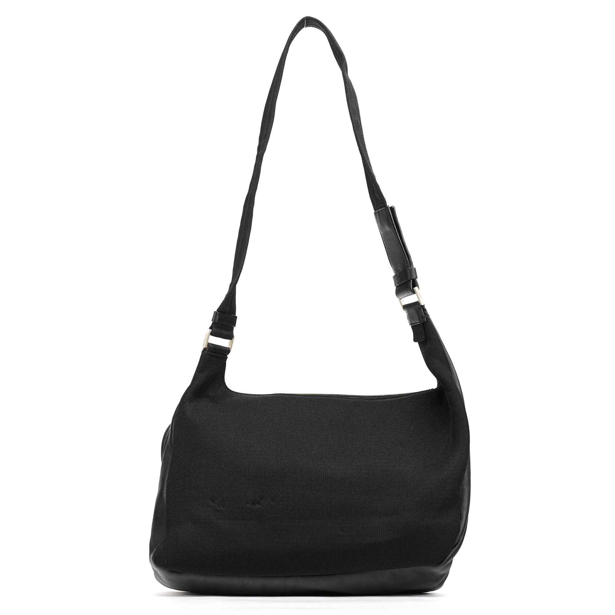 Prada 1999 Sac bandoulière messenger en cuir de veau noir