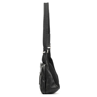 Prada 1999 Black Calfskin Crossbody Messenger Bag