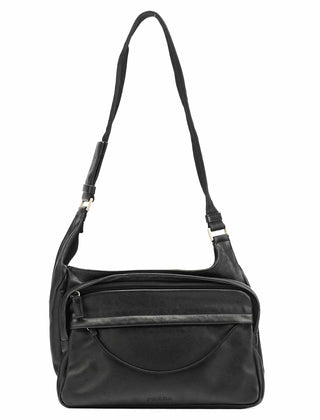 Prada 1999 Black Calfskin Crossbody Messenger Bag