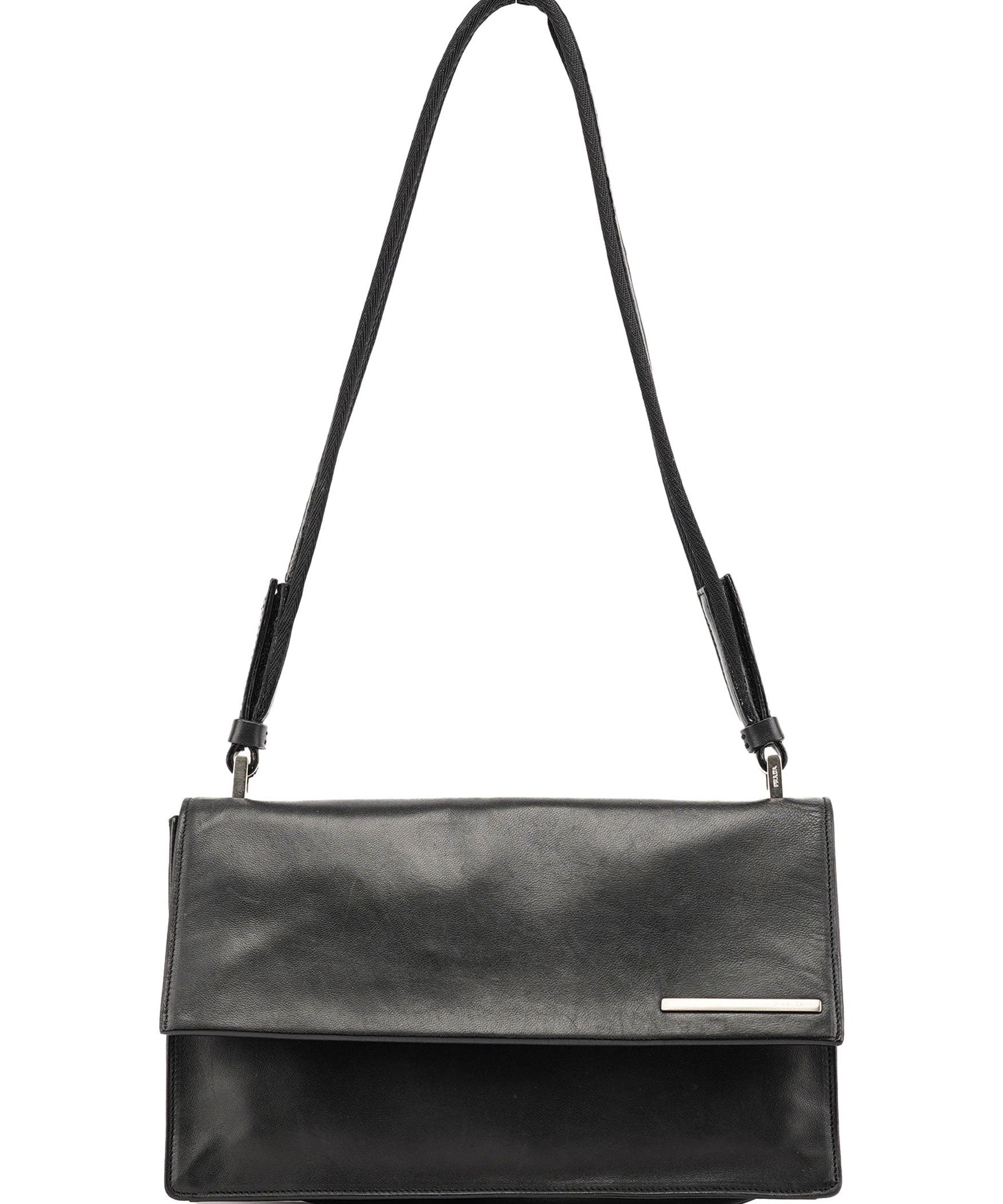 Prada 1999 Black Calfskin Sport Shoulder Bag