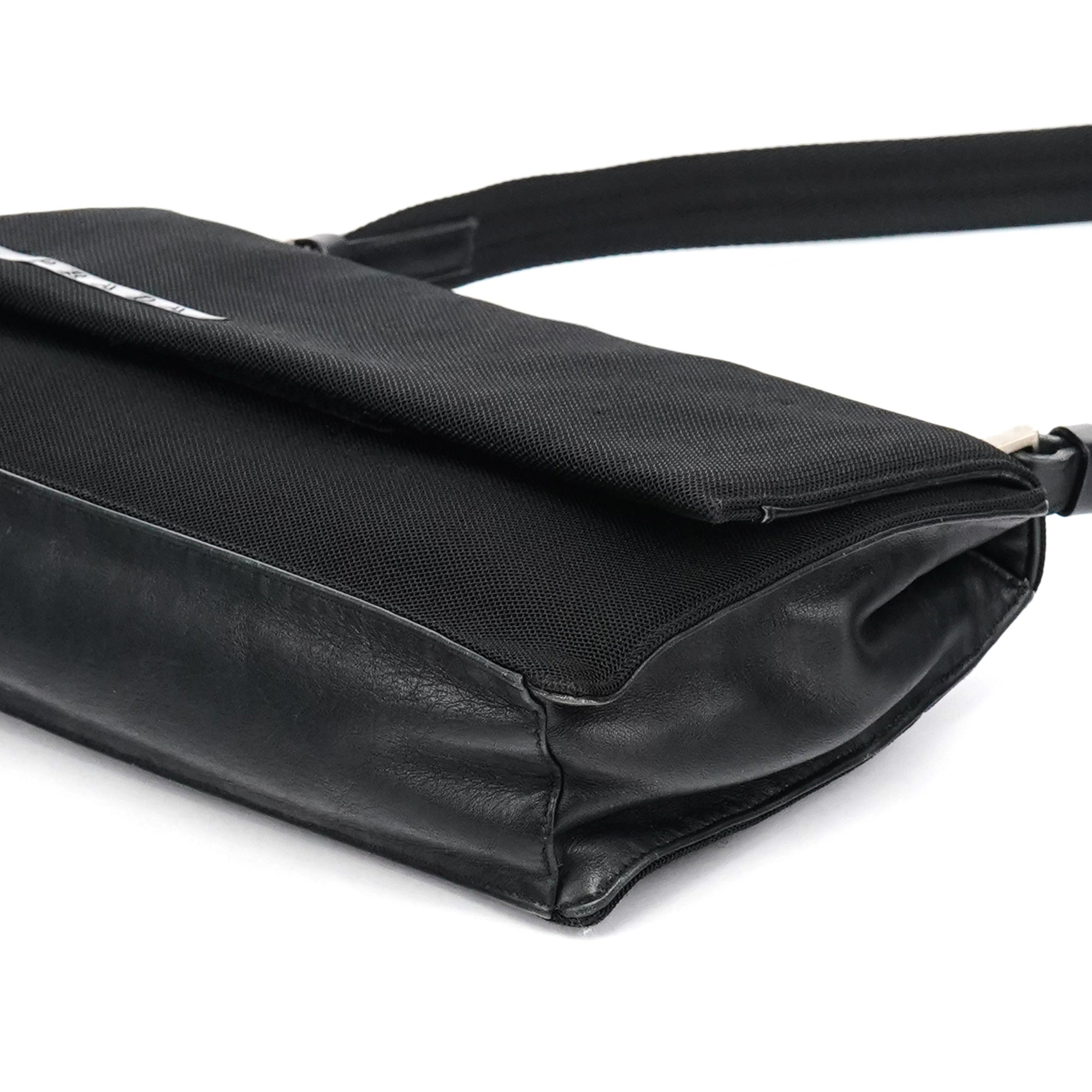 Prada 1999 Black Nylon Mesh Sport Shoulder Bag