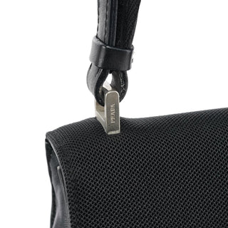 Prada 1999 Black Nylon Mesh Sport Shoulder Bag