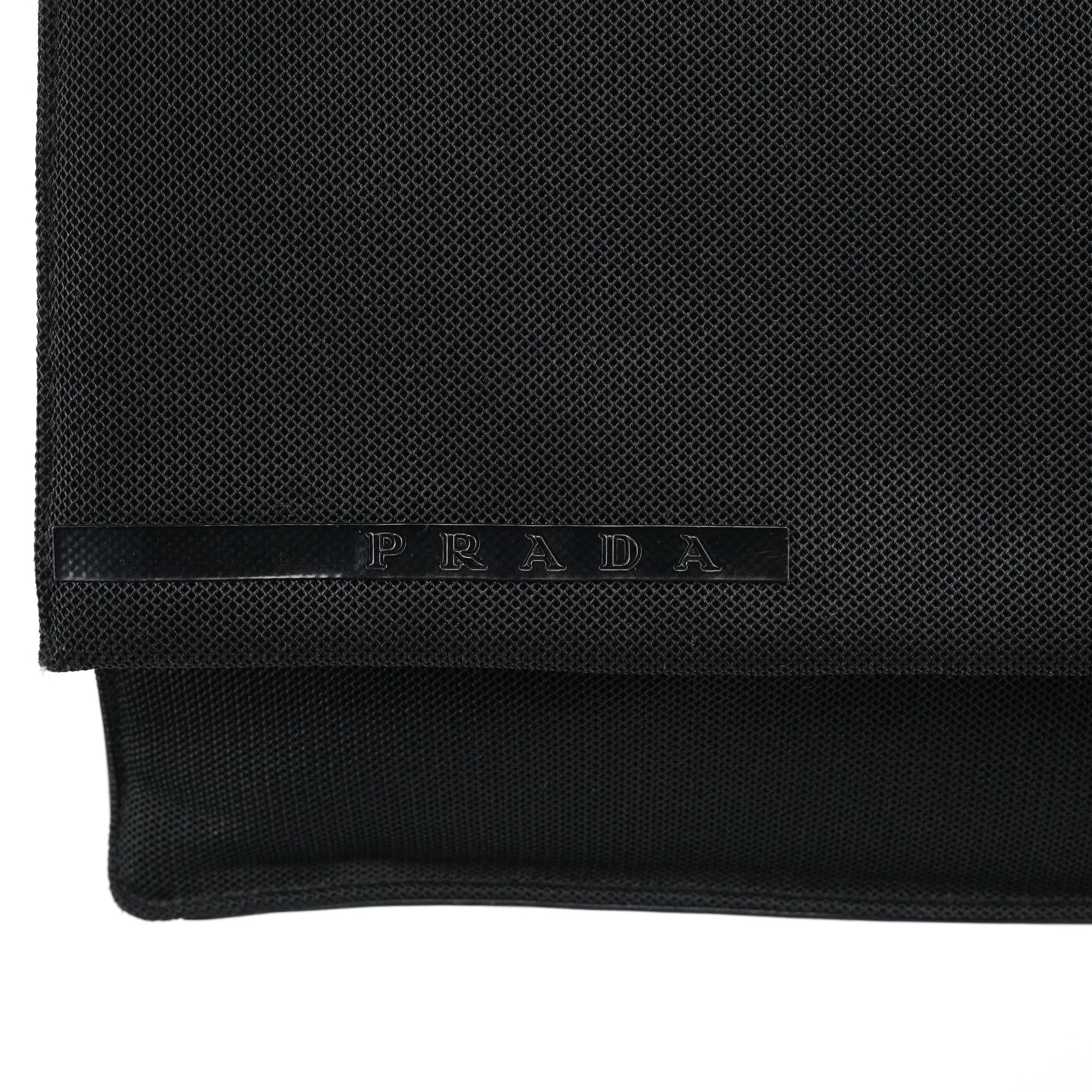Prada 1999 Black Nylon Mesh Sport Shoulder Bag