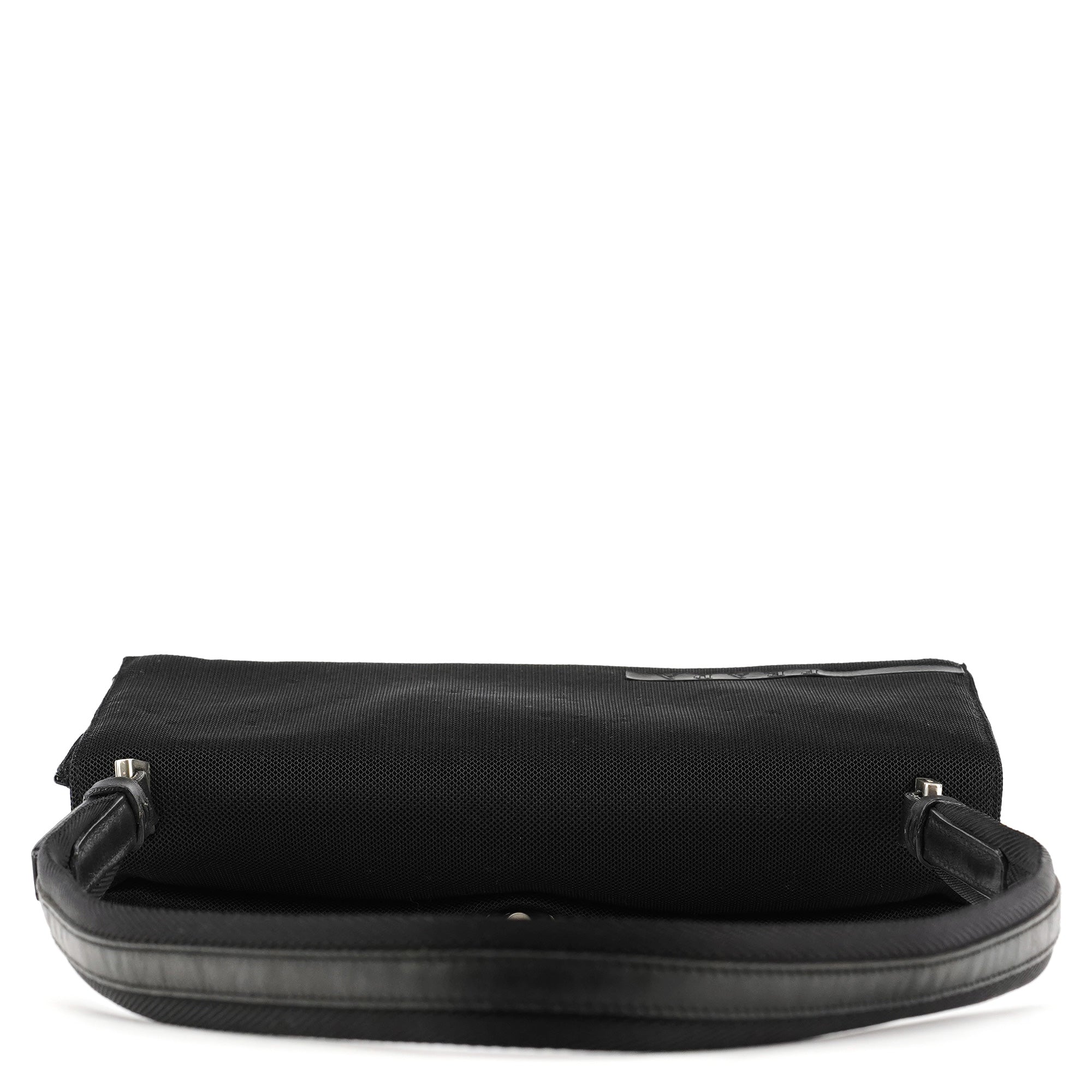 Prada 1999 Black Nylon Mesh Sport Shoulder Bag